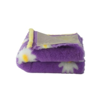 DRY BED Legowisko antypoślizgowe - Wrzosowy w stokrotki 75x50cm 28mm