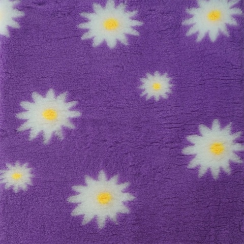 DRY BED Legowisko antypoślizgowe - Wrzosowy w stokrotki 75x50cm 28mm