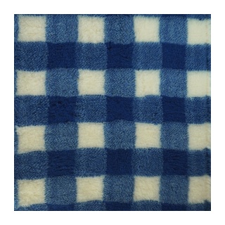 DRY BED Legowisko antypoślizgowe - Krata granatowo-kremowa 100x75cm 28mm