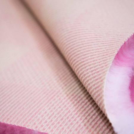 DRY BED Legowisko antypoślizgowe - Krata biało-różowa 75x50cm 28mm