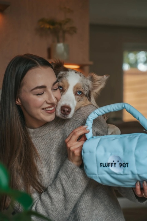 Fluffy Pet - Limitowana kosmetyczka z rączką - niebieska