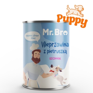 Mr. Bro - Karma mokra Wieprzowina z Pietruszką dla Szczeniąt 400g