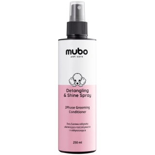 Mubo Detangling & Shine Spray 250ml - dwufazowa odżywka ułatwiająca rozczesywanie i nabłyszczająca
