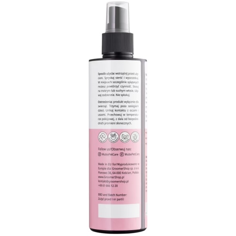 Mubo Detangling & Shine Spray 250ml - dwufazowa odżywka ułatwiająca rozczesywanie i nabłyszczająca