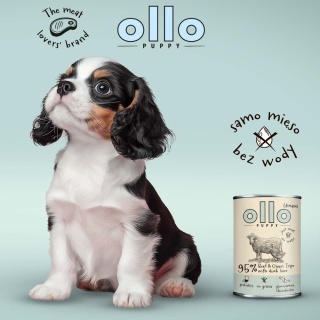 Ollo Umami PUPPY - Wołowina & Zielone Żwacze z kaczą wątróbką - dla szczeniąt 400g