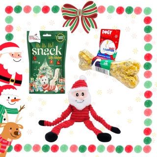 Paczka Mikołaja - Świąteczny zestaw dla psa z Mikołajem