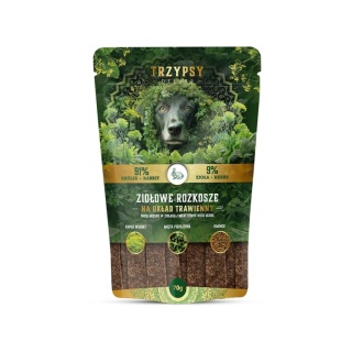 TRZY PSY - Ziołowe rozkosze - Paski z Królika na układ trawienny70g