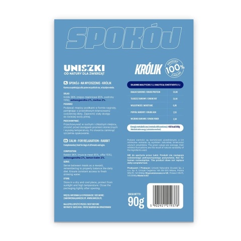 Uniszki - Spokój na wyciszenie – Królik 90g