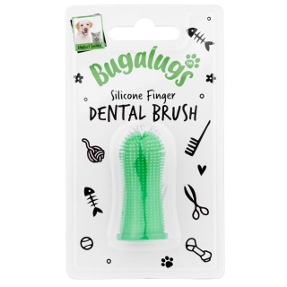 Bugalugs Finger Dental Brush - silikonowa szczoteczka do zębów dla psa i kota, zakładana na palec