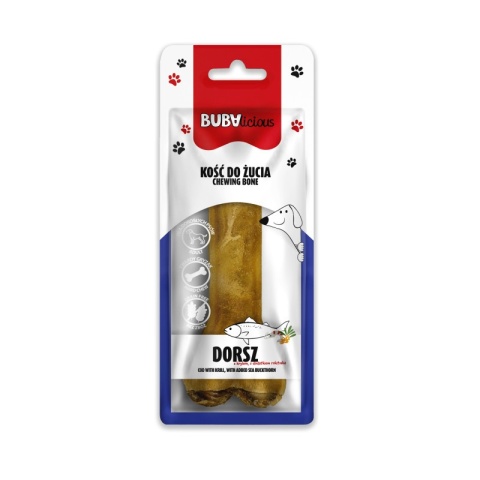 BUBAlicious - Kość dorsz z krylem 100% rybna 12cm Adult