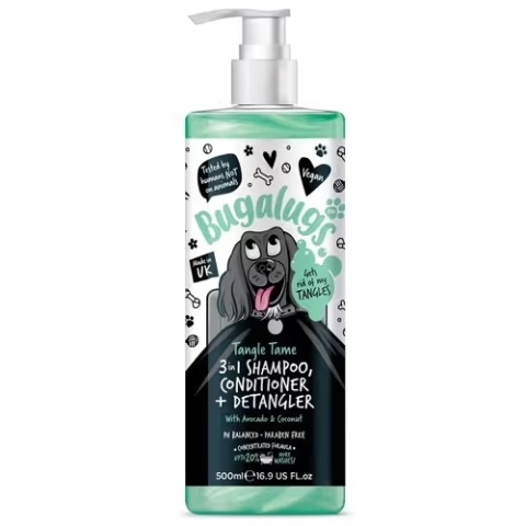 Bugalugs - 3w1 szampon, odżywka i rozkołtuniacz dla psa, o zapachu awokado i kokosa - 3in1 Shampoo Conditioner & Detangler