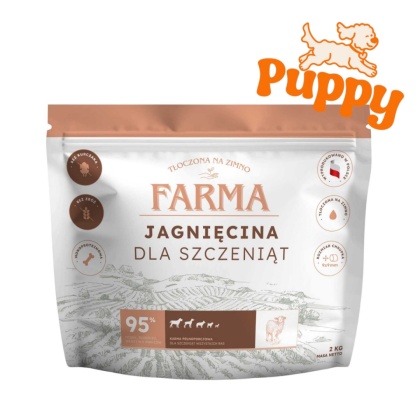 FARMA - Karma tłoczona na zimno Jagnięcina DLA SZCZENIĄT 2kg