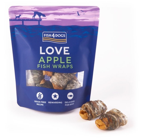 Fish4Dogs – Apple Fish Wraps - Jabłko owinięte w skórę ryby