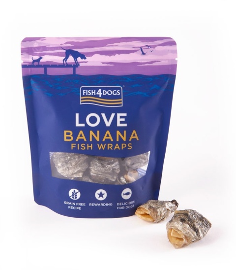 Fish4Dogs – Banana Fish Wraps - Banany owinięte w skórę ryby