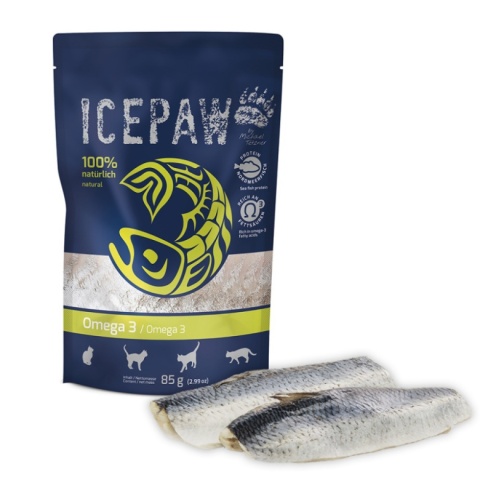 ICEPAW Cat Omega 3 – łosoś i śledź DLA KOTÓW (85g)