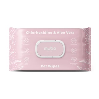 Mubo - Chusteczki z chlorheksydyną i aloesem 100szt., 15x30cm