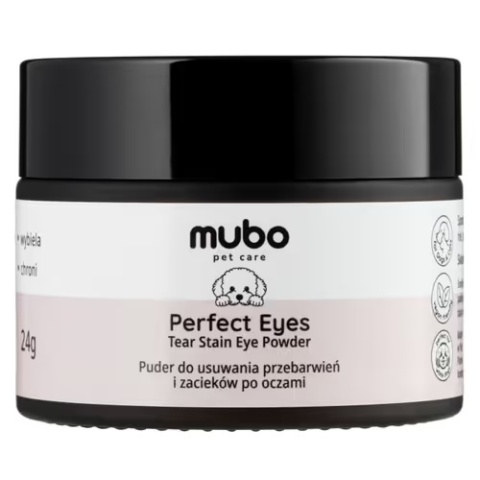 Mubo Perfect Eye Tear Stain Powder 24g - puder do usuwania plam i zacieków pod oczami psa i kota