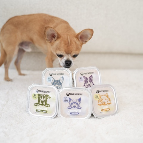 Paka Zwierzaka - Królik i dzik z dynią 150g (tacka) karma mokra dla psa