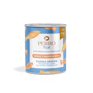 Perro Fish - Karma mokra Dorsz z marchewką 400g