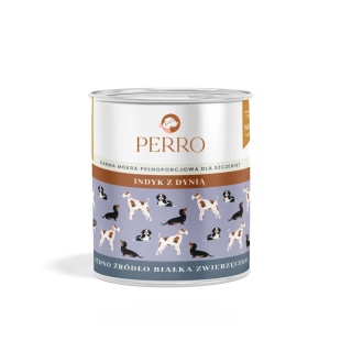 Perro - Karma mokra JUNIOR Indyk i dynia dla szczeniąt 800g