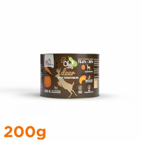 Syta Micha CHEF - Mokra karma Jeleń z warzywami 200g