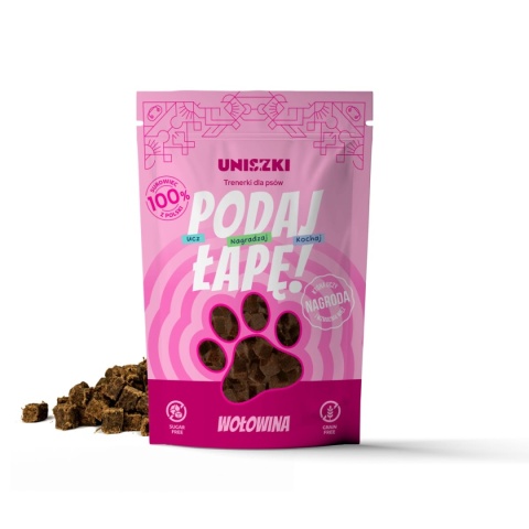 Uniszki - Trenerki Podaj Łapę WOŁOWINA 90g