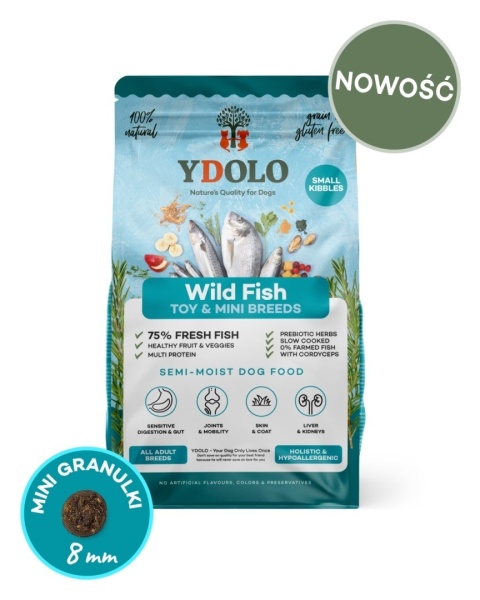YDOLO MINI Wild Fish - Ryby morskie - półwilgotna karma dla psów małych ras (700g)