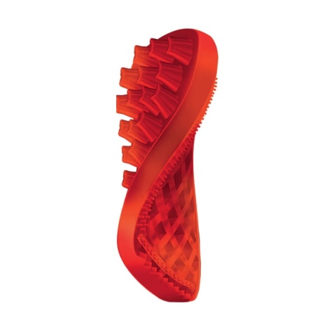 Pet+Me Firm Silicone Brush Red - szczotka silikonowa dla psa, do gęstej i długiej sierści z grubym podszerstkiem, czerwona